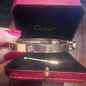 Love Bangle w/ Stones